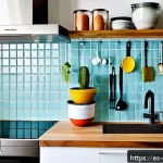 공간 효율적 홈 오가니제이션을 위한 커뮤니티 - A bright and modern small apartment kitchen showcasing vertical optimization techniques: tall white ...