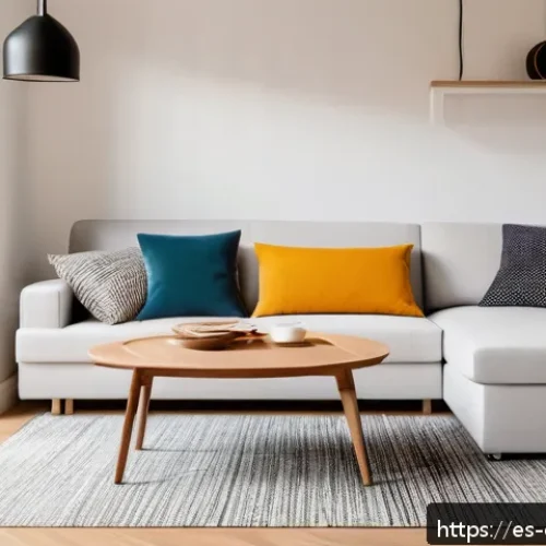 집안 정리를 위한 효과적인 루틴 설정 - A modern, small apartment living room showcasing multifunctional furniture: a sleek sofa with hidden...